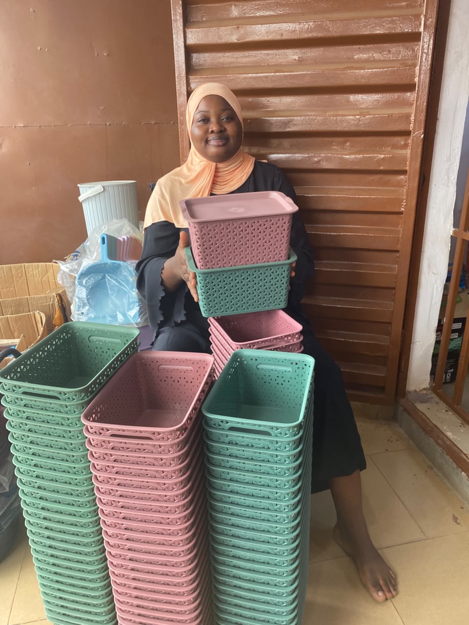 Basket with cover